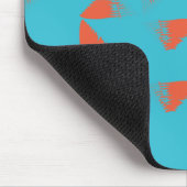 Blau, orange, lebhaft, trendig geometrisch mousepad (Ecke)