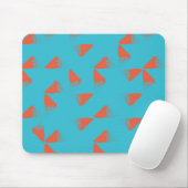 Blau, orange, lebhaft, trendig geometrisch mousepad (Mit Mouse)
