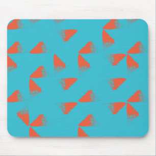 Blau, orange, lebhaft, trendig geometrisch mousepad