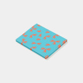 Blau, orange, lebhaft, trendig geometrisch post-it klebezettel (angewinkelt)