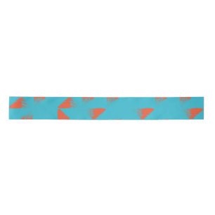 Blau, orange, lebhaft, trendig geometrisch satinband