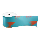 Blau, orange, lebhaft, trendig geometrisch satinband (Spule)