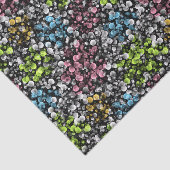 Blau Orange Pink Lime Green Polka Dots Art Muster Seidenpapier (Ausschnitt)