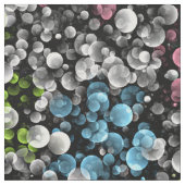 Blau Orange Pink Lime Green Polka Dots Muster Stoff (Nahaufnahme)