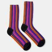 Blau Orange Pink Vertikale Streifen Design   Socken (Rechts)