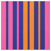 Blau Orange Pink Vertikale Streifen Design   Stoff (Nahaufnahme)
