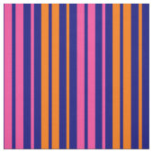 Blau Orange Pink Vertikale Streifen Design   Stoff (Muster)
