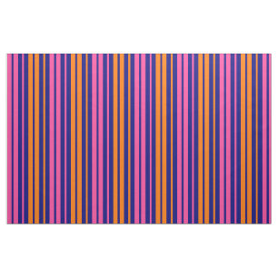 Blau Orange Pink Vertikale Streifen Design Stoff