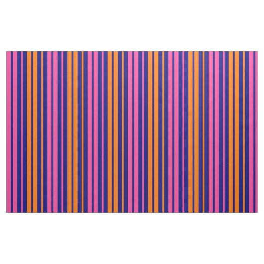 Blau Orange Pink Vertikale Streifen Design   Stoff (Fat Quarter (45,7 x 55,9 cm))