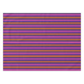 Blau Orange Pink Vertikale Streifen Design Tischdecke (Vorderseite (Horizontal))