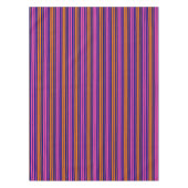 Blau Orange Pink Vertikale Streifen Design Tischdecke (Vorderseite)