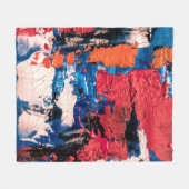 Blau, Orange, Rot und Schwarz Fleecedecke (Vorderseite (Horizontal))