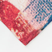 Blau, Orange, Rot und Schwarz Fleecedecke (Ecke)