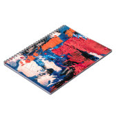 Blau, Orange, Rot und Schwarz Notizblock (Linke Seite)
