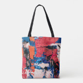 Blau, Orange, Rot und Schwarz Tasche (Rückseite)