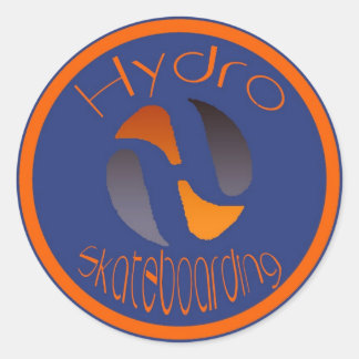 Blau/Orange Runder Aufkleber