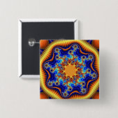 Blau, orange und gelb button (Vorne & Hinten)
