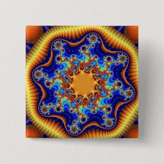 Blau, orange und gelb button (Vorderseite)