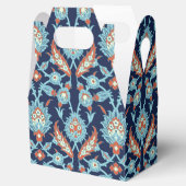 Blau Orange Weiß Türkisches Orientalisches Blumenm Geschenkschachtel (Geöffnet)