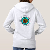 Blau Orange Zen Hoodie (Rückseite)