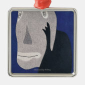 Blau Ornament Aus Metall (Vorne)