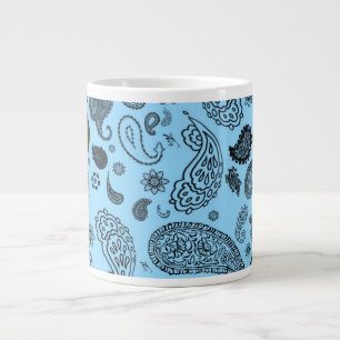 Blau Paisley Jumbo-Tasse