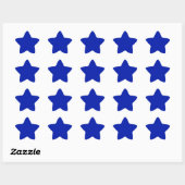 Blau (Pantone) (Vollfarbe) Stern-Aufkleber (Blatt)