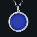 Blau (Pantone) (Vollfarbe) Versilberte Kette<br><div class="desc">Blau (Pantone) (Vollfarbe)</div>