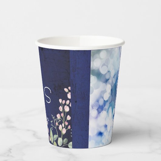 Blau Pappbecher (Links)