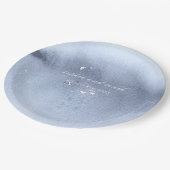 Blau Pappteller (Schrägansicht)