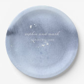 Blau Pappteller (Vorderseite)