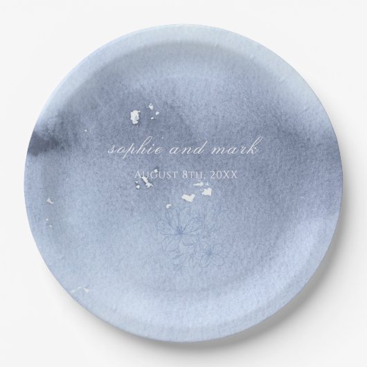 Blau Pappteller (Vorderseite)