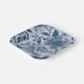 Blau Pappteller (Gewinkelt)