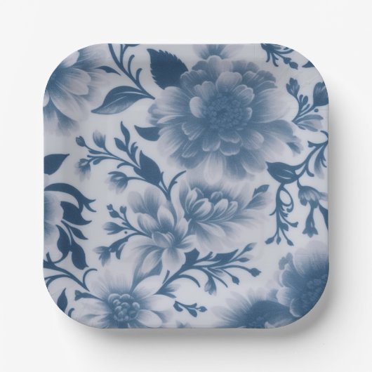 Blau Pappteller (Vorderseite)