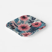 Blau Pappteller (Gewinkelt)