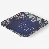 Blau Pappteller (Gewinkelt)