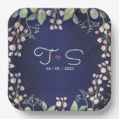 Blau Pappteller (Vorderseite)