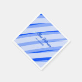 Blau Pastellfarben Hinzufügen des Namensdatums boh Serviette (Ecke)