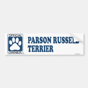 Blau Pastor-Russells Terrier Autoaufkleber