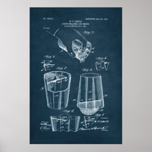Blau   Patent für flüssige Strainer und Mixer Poster