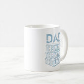 Blau Personalisiert Name der Mann der Mythos der L Kaffeetasse (VorderseiteRechts)