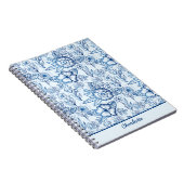 Blau personalisiert notizblock (Rechte Seite)