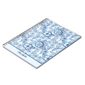 Blau personalisiert notizblock (Linke Seite)