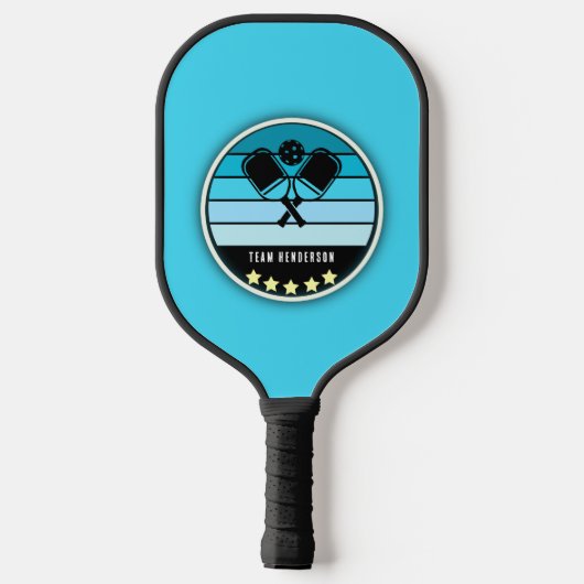 Blau Personalisiert Pickleball Schläger (Rückseite)