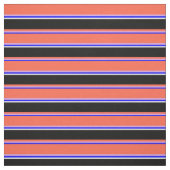 Blau, Pflaume, Rot, Schwarz und Weiß - Streifen Stoff (Muster)
