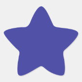 Blau (Pigment) (feste Farbe) Stern-Aufkleber (Vorderseite)