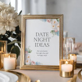 BLAU PINK BLUME Brautparty Wie viele Küsse Poster