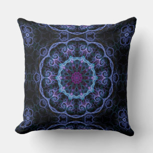 Blau-Pink-Fraktal-Muster Kissen-Kissen Kissen