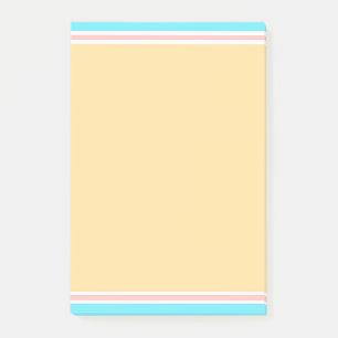 Blau Pink Gelb Weiße Farben Elegant Modern Leer Post-it Klebezettel