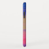 Blau, PInk, goldfarbene Leinwand mit Lilie Case-Mate iPhone Hülle (Hinten/Rechts)